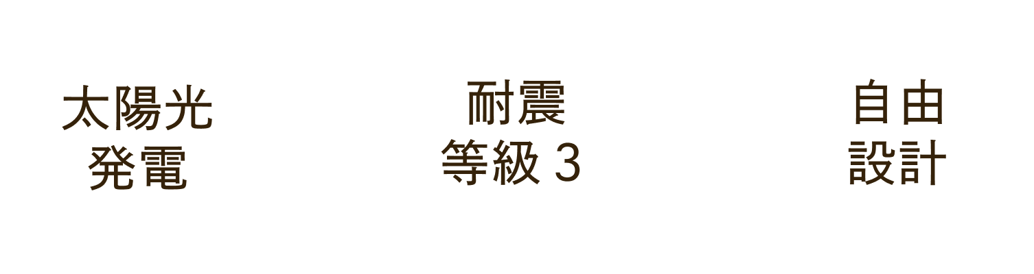 太陽光発電×耐震等級3級×自由設計